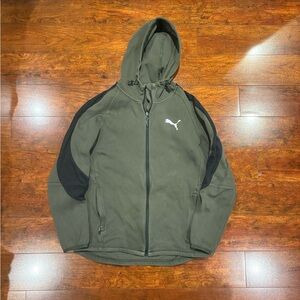 Puma Men's Olive and Black Performance Jacket